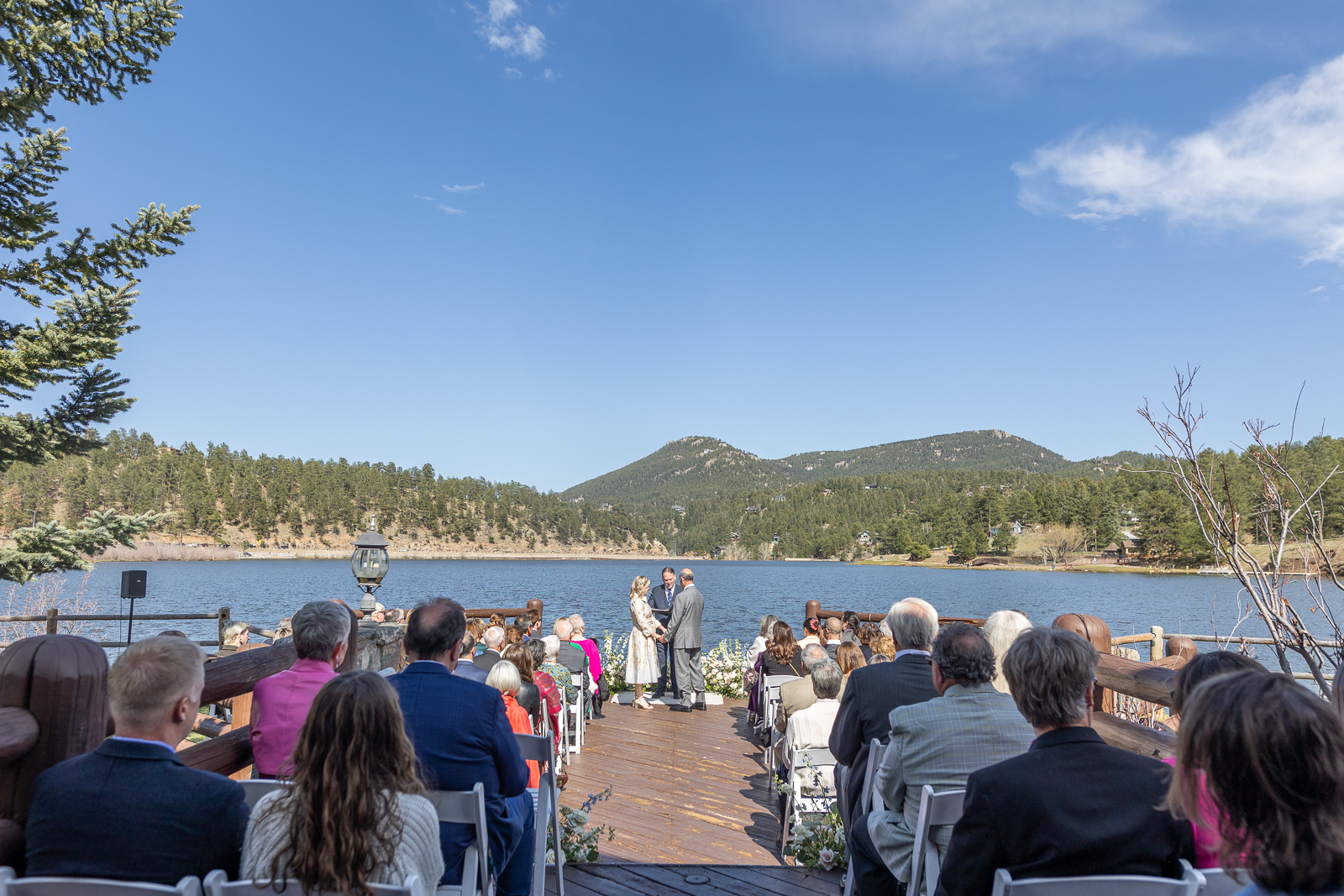 Evergreen Lake House Wedding in spring time