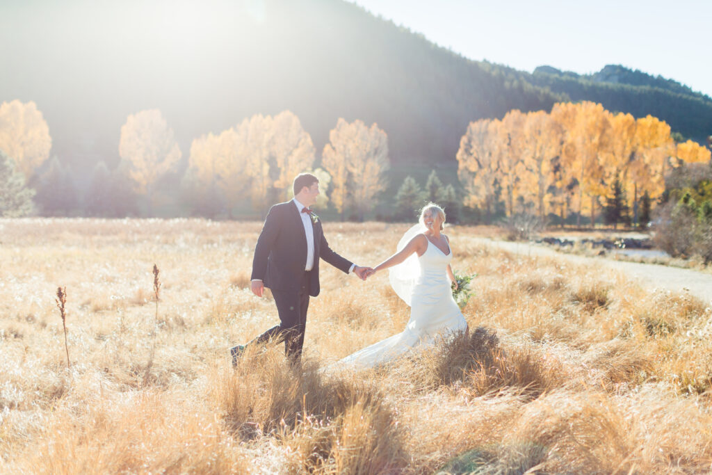 Evergreen Lake House Wedding in the fall